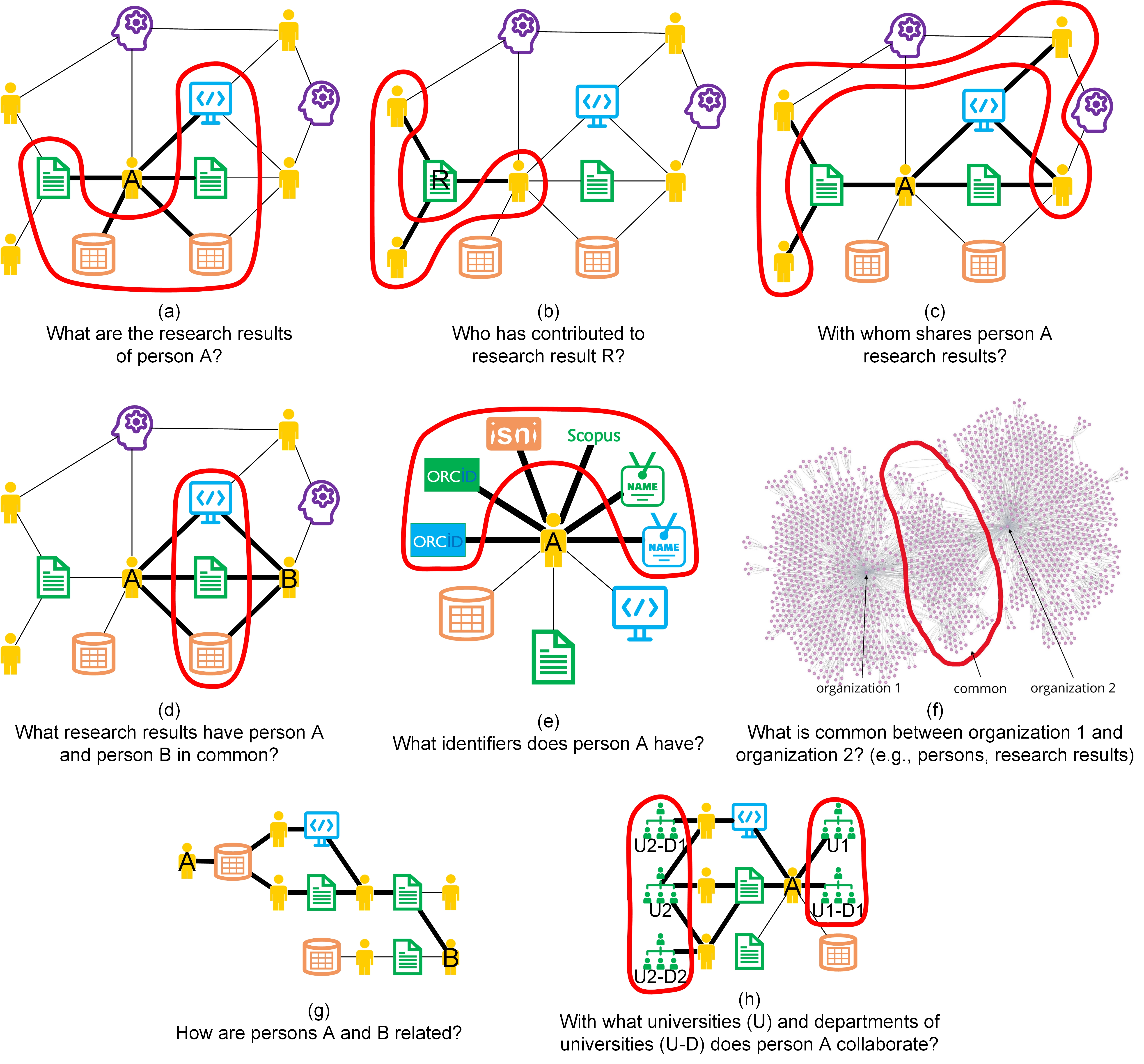 Example research questions for Ricgraph.